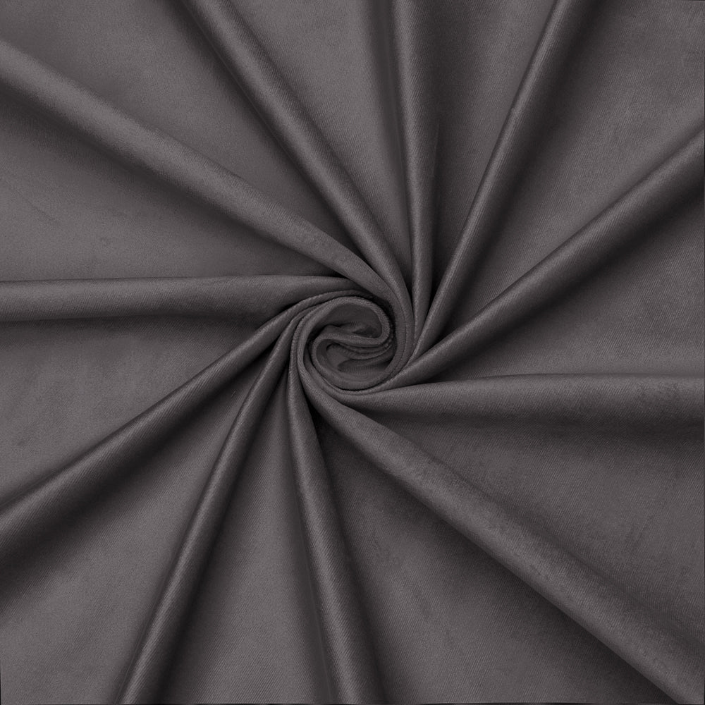 Bella Rosa Plain Velvet 140cm Graphite 102 - Ragland Fabrics