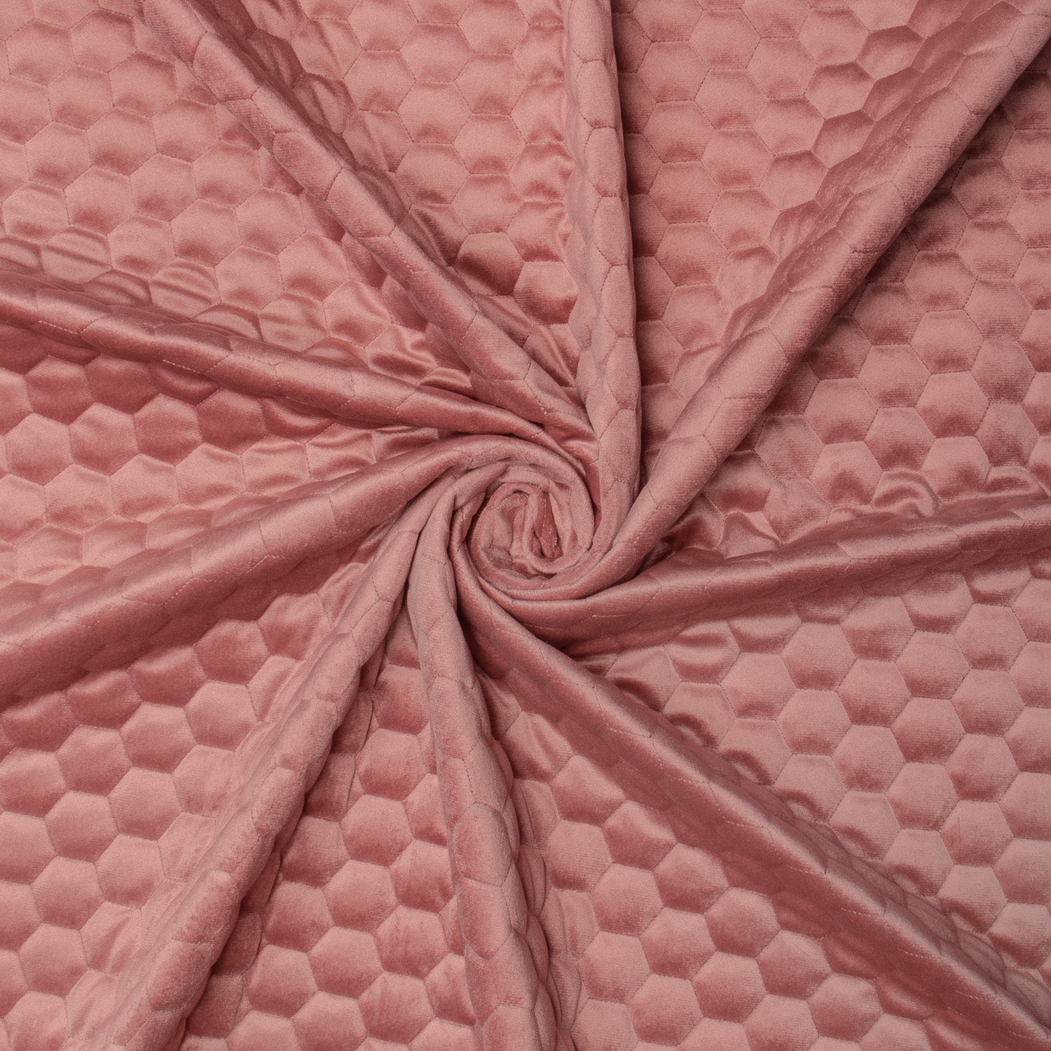 Bellahex Quilted Velvet 140cm Spiced Coral - Ragland Fabrics