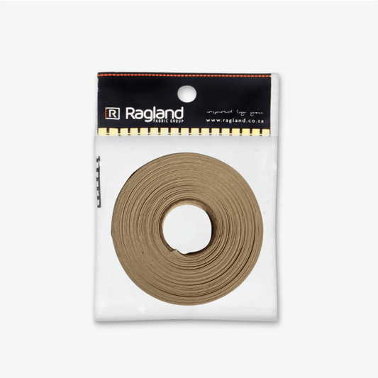 Bias Binding 14mm (20m Rolls) | Tan - Ragland Fabrics