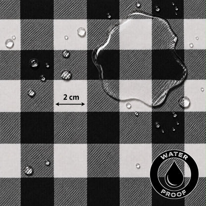 Gingham Large Black Waterproof