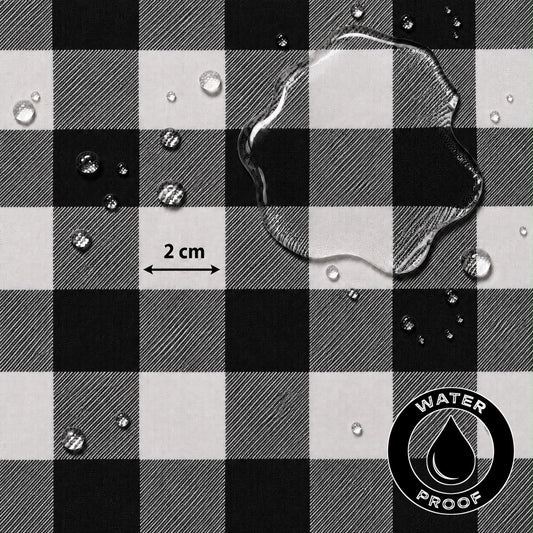 Gingham Large Black Waterproof