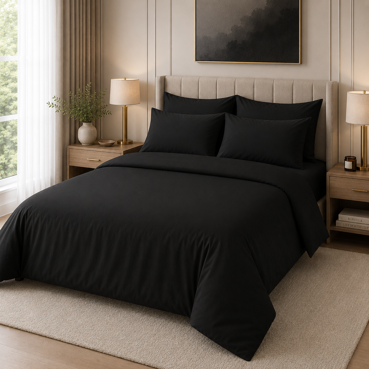 Sheeting Poly Cotton Black