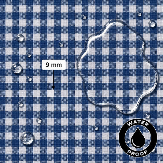 Gingham Small Navy Waterproof