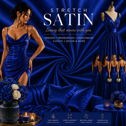 Stretch Satin Royal Blue #12 140cm