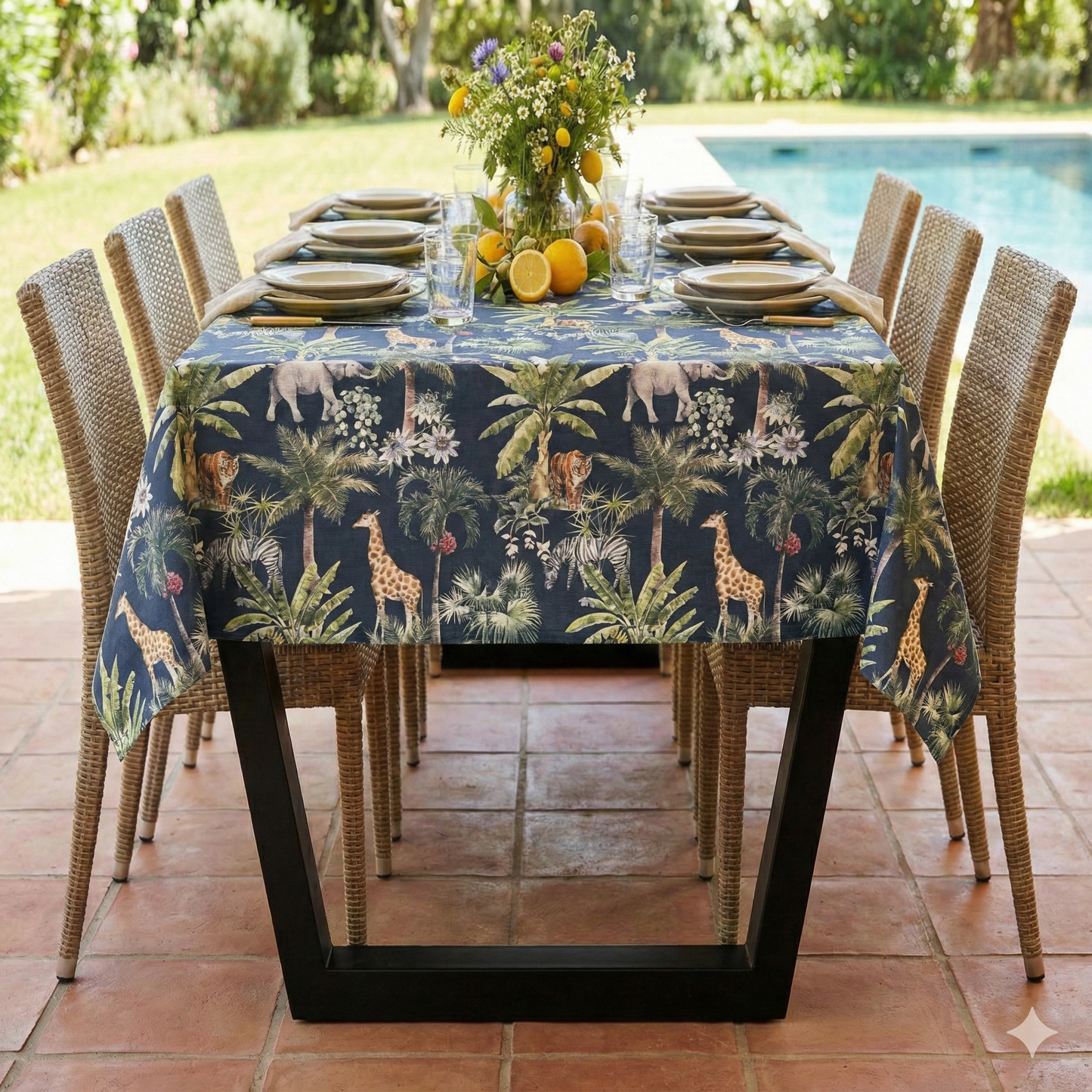Box Weave Furnishing Night Jungle