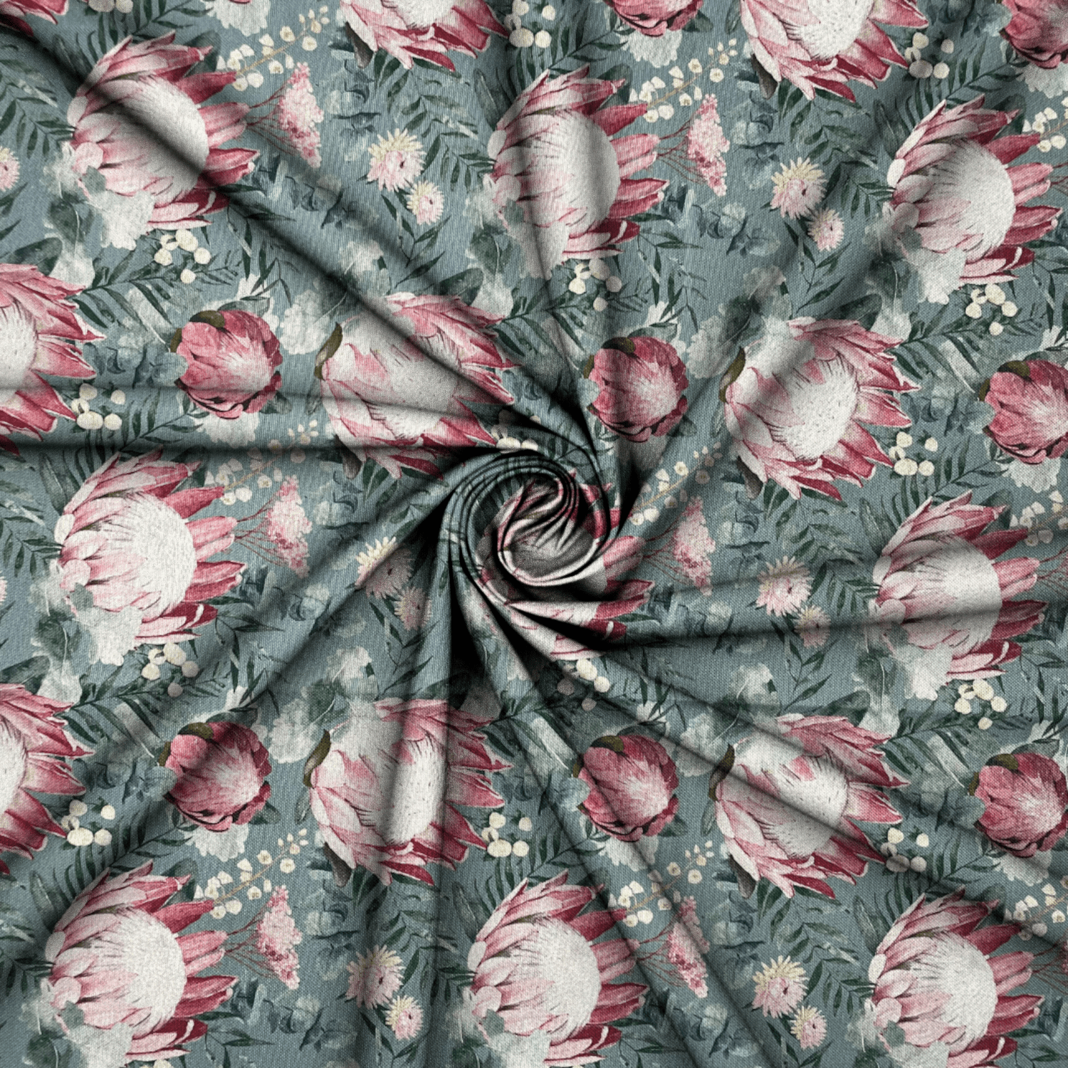 Box Weave Furnishing Protea Duck Egg - Ragland Fabrics