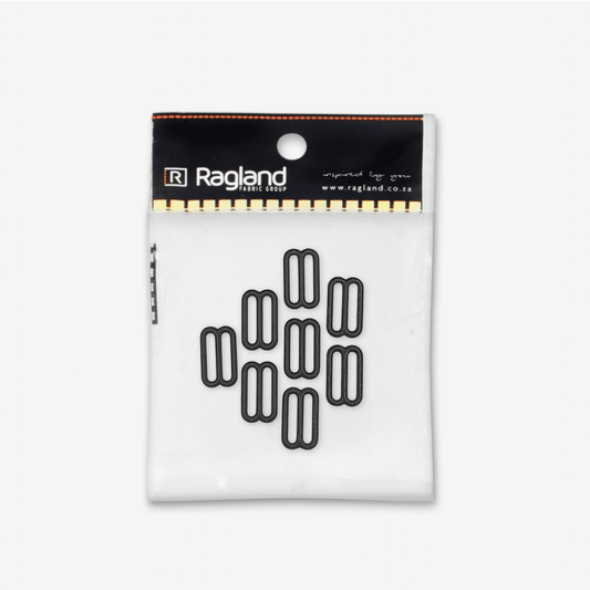 Bra Strap Adjuster - 18mm | Black - Ragland Fabrics