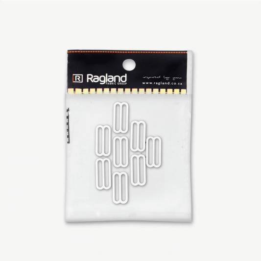 Bra Strap Adjuster - 22mm | White - Ragland Fabrics