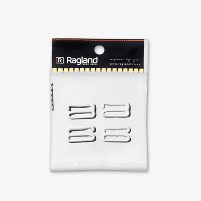 Bra Strap Buckle - 15mm | White - Ragland Fabrics