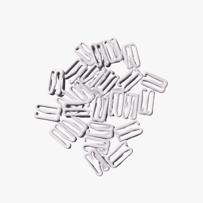 Bra Strap Buckle - 15mm | White - Ragland Fabrics