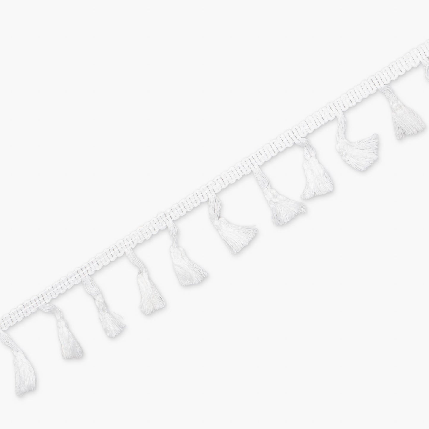 Braid with Tassel White - 10mm - Ragland Fabrics