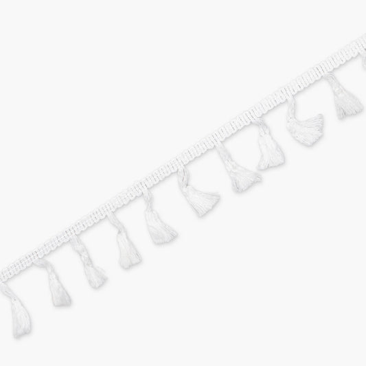 Braid with Tassel White - 10mm - Ragland Fabrics