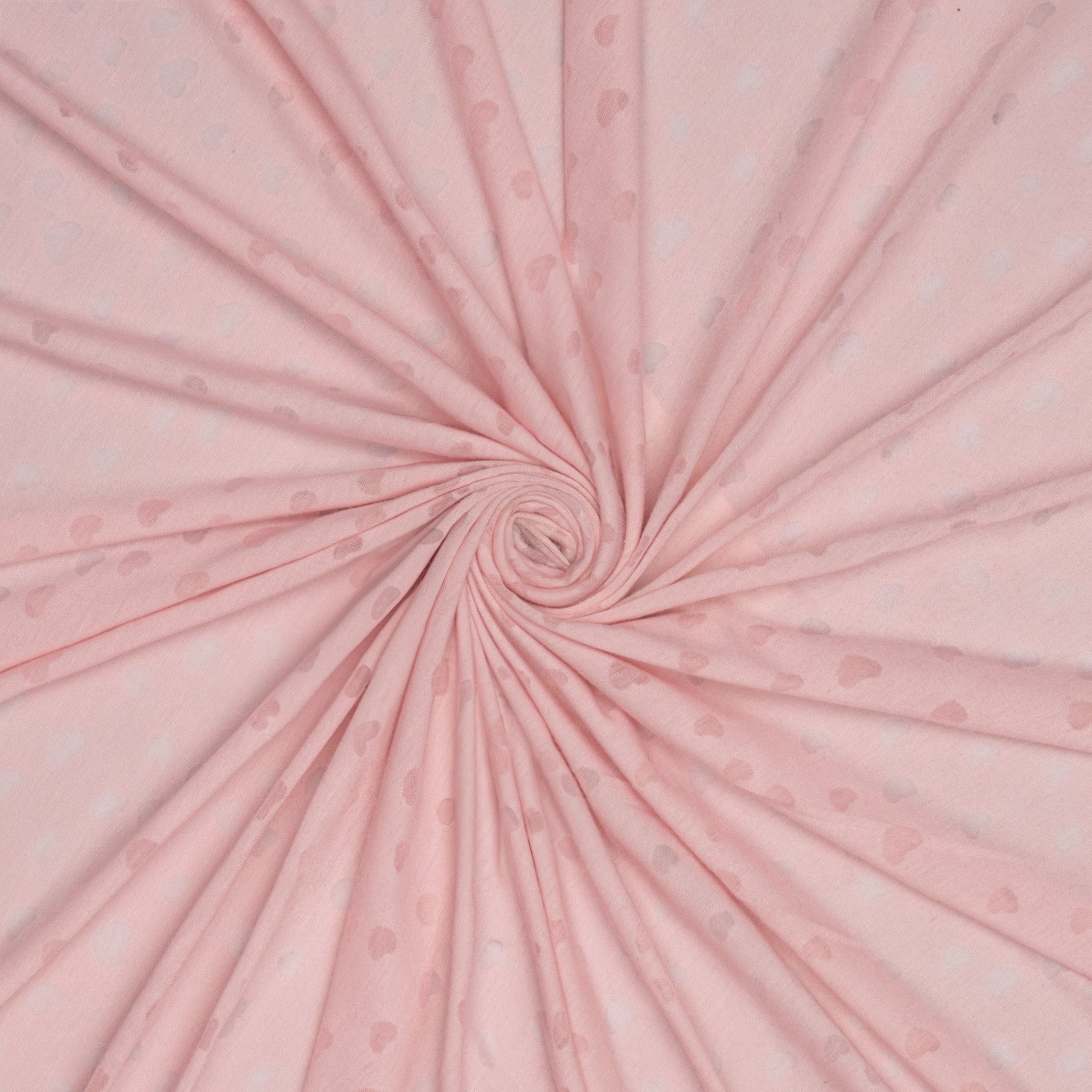 Burn - Out Knit Pink Heart - Ragland Fabrics