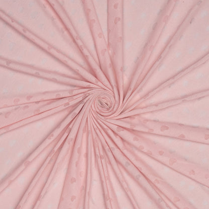 Burn - Out Knit Pink Heart - Ragland Fabrics