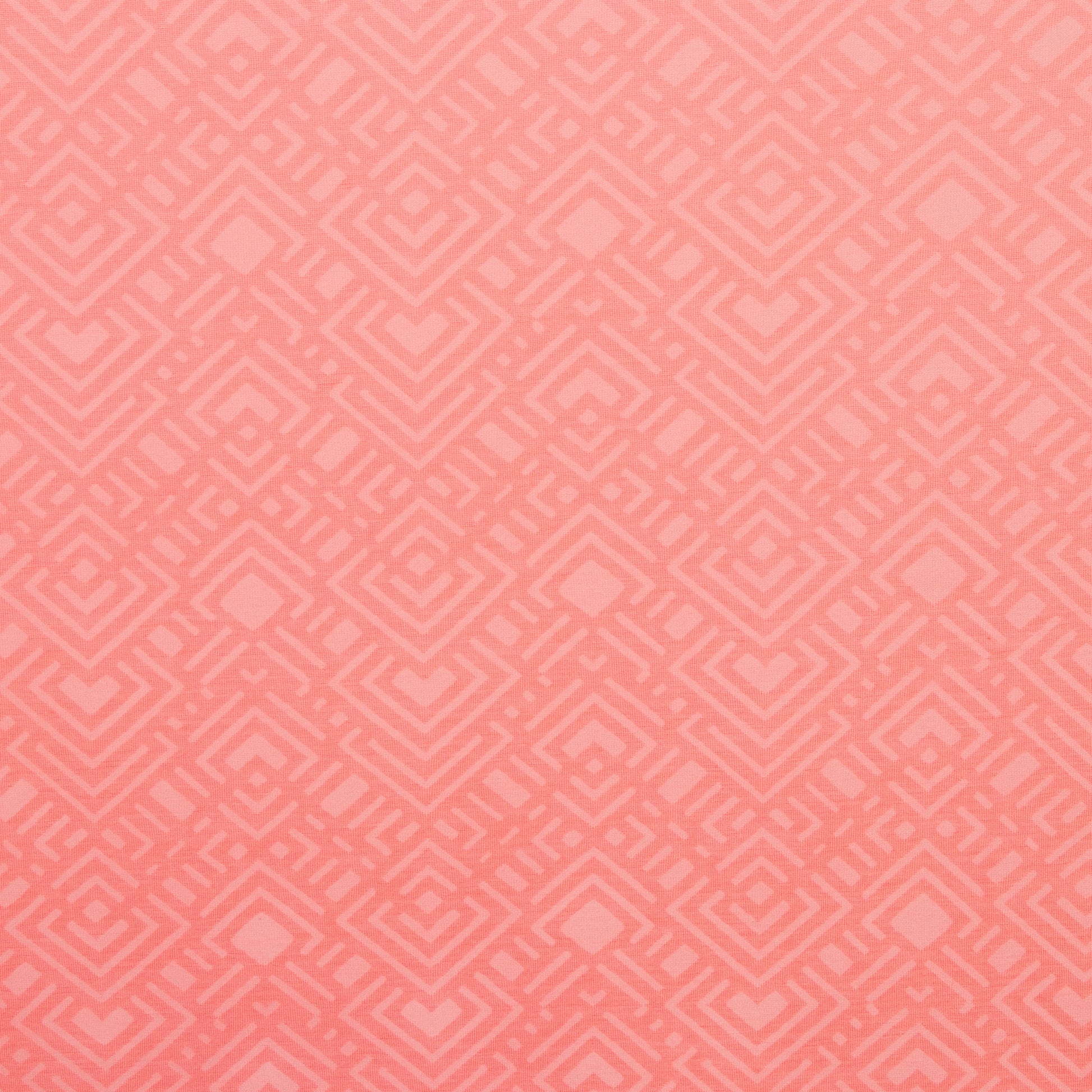 Burn - Out Knit Coral Geo - Ragland Fabrics
