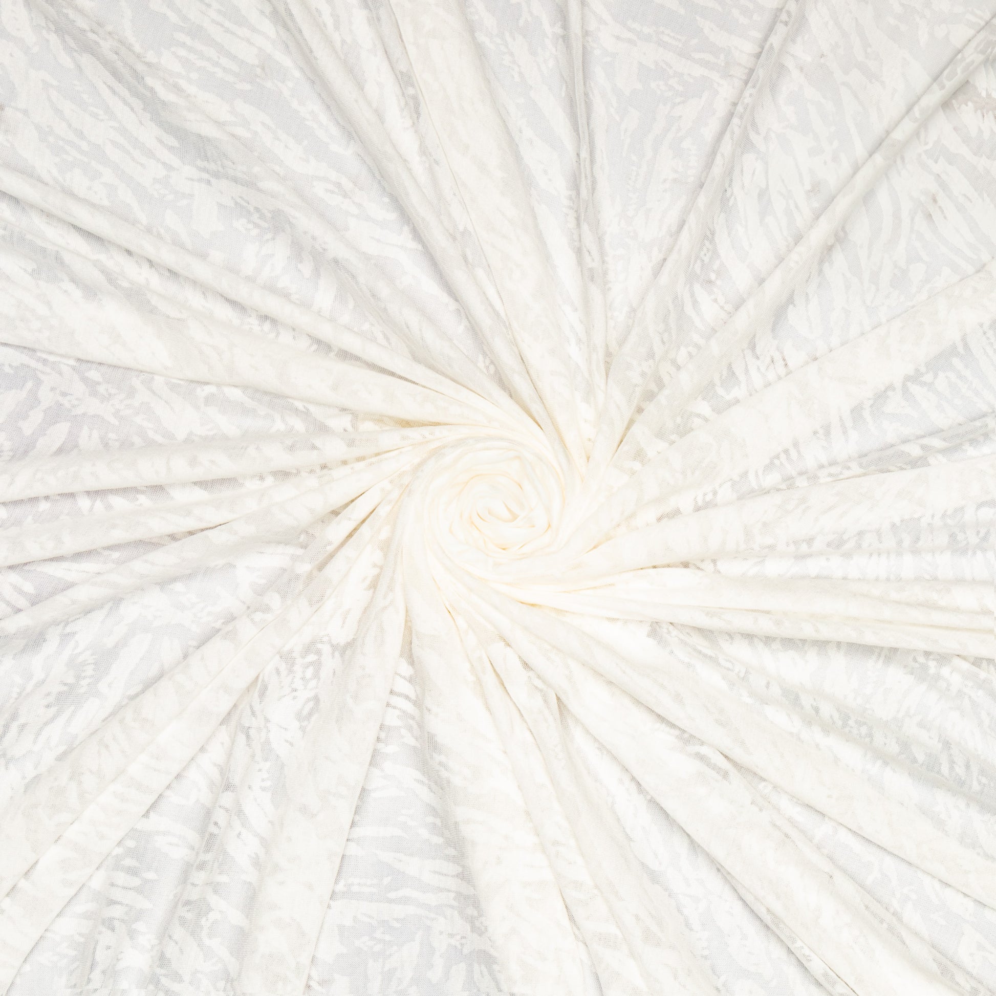 Burn - Out Knit White Feather - Ragland Fabrics
