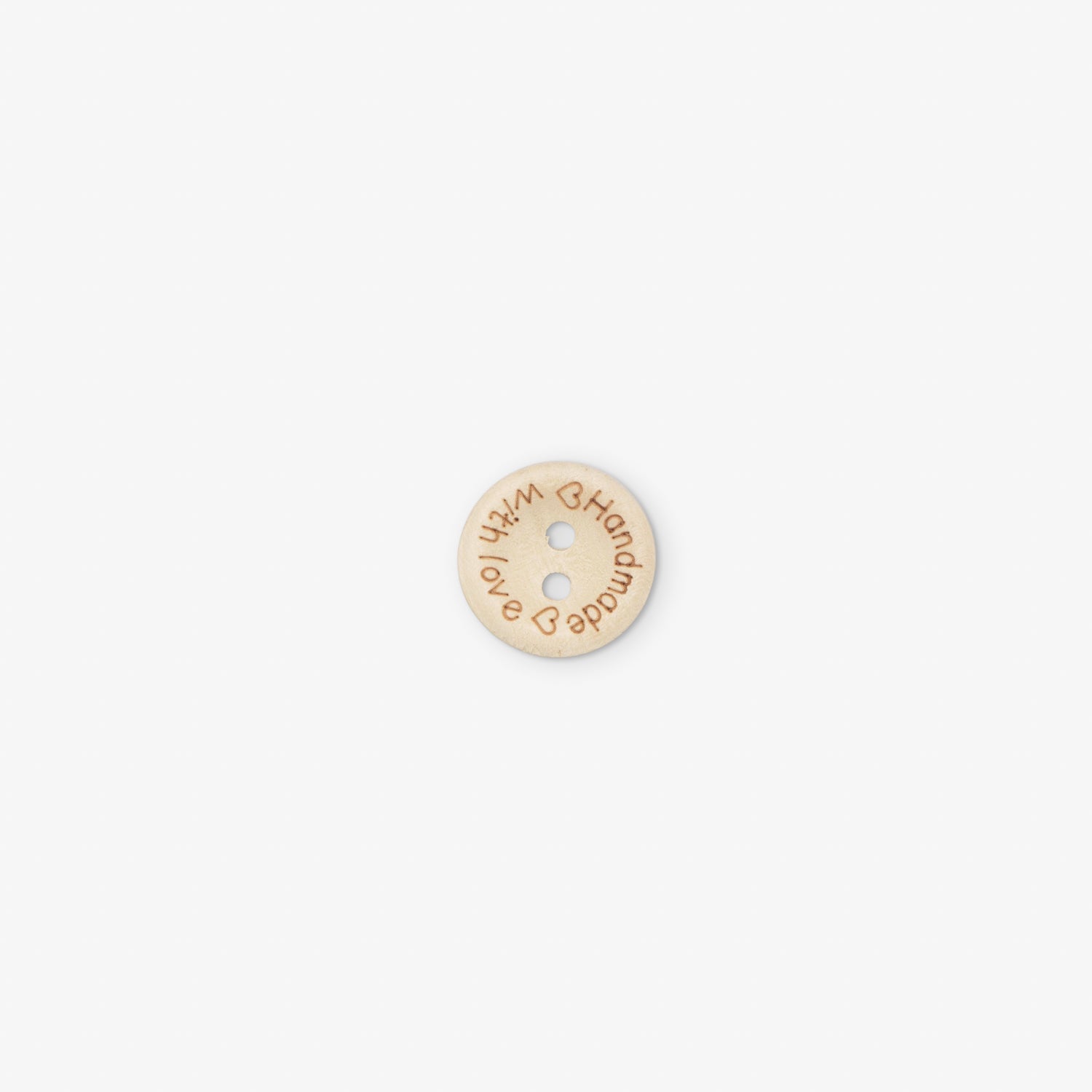 Button Hand Made with Love - Ragland Fabrics