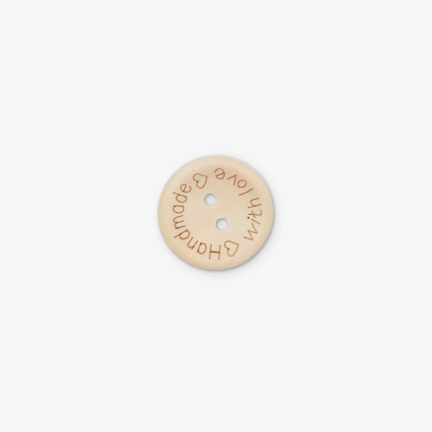 Button Hand Made with Love - Ragland Fabrics