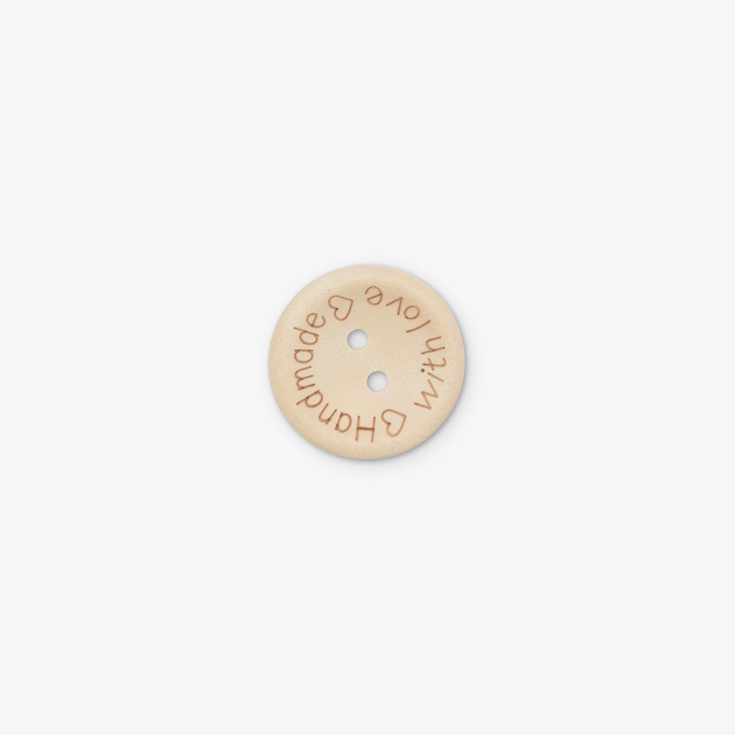 Button Hand Made with Love - Ragland Fabrics