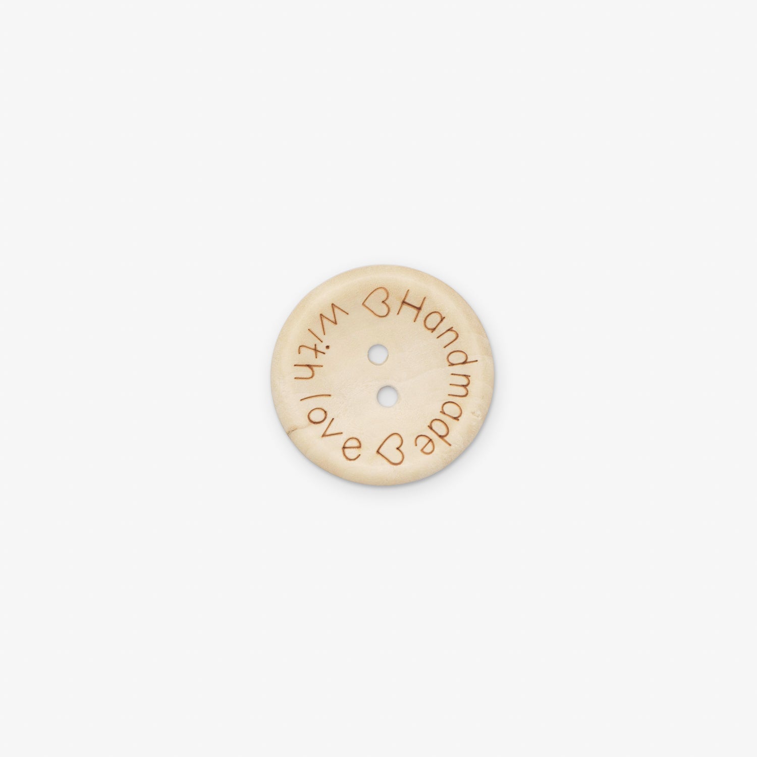 Button Hand Made with Love - Ragland Fabrics