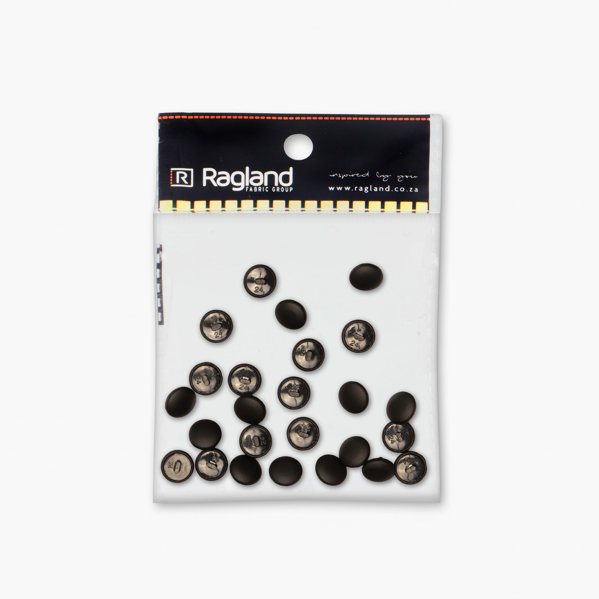 Button Matt Black - Ragland Fabrics