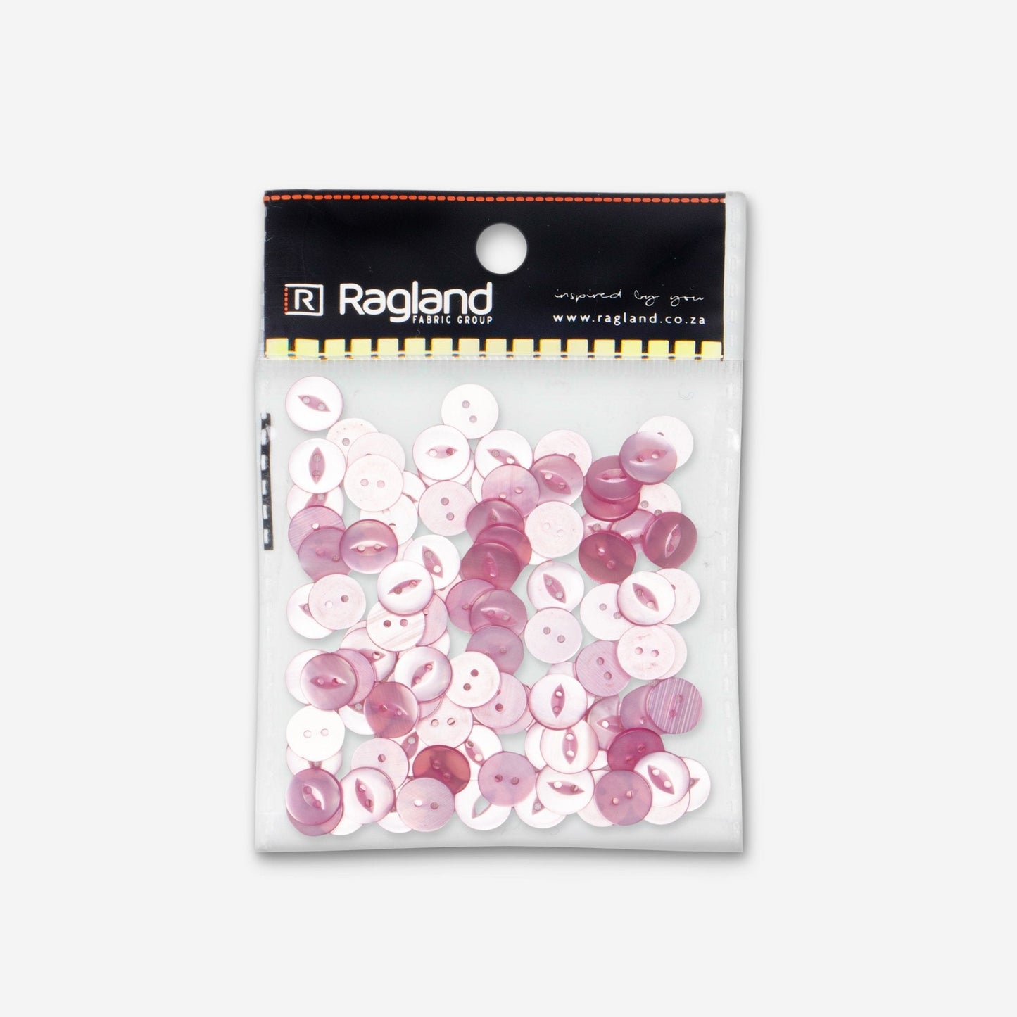 Buttons Fish Eye Pink - 15mm - Ragland Fabrics
