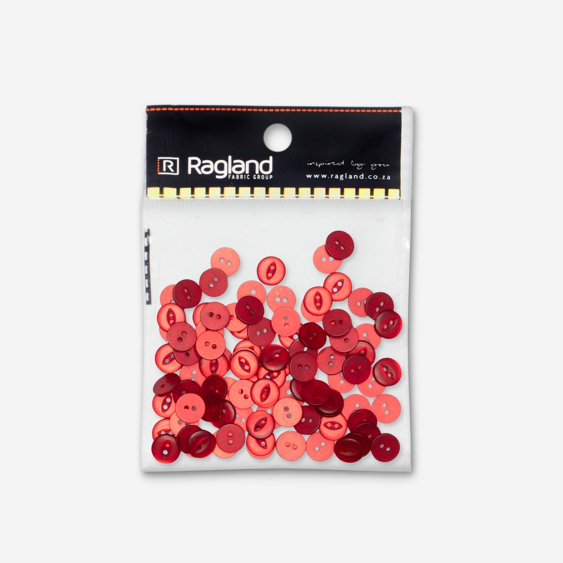 Buttons Fish Eye Ruby Red - 15mm - Ragland Fabrics