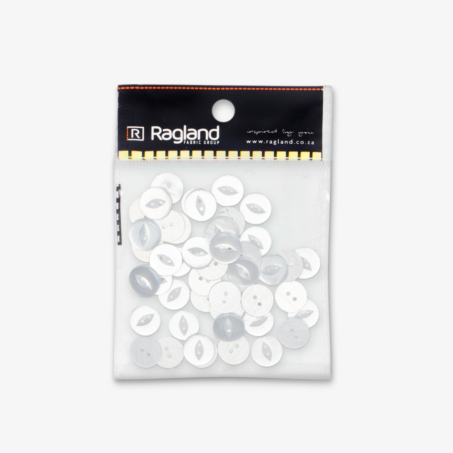 Buttons Fish Eye White - 19mm - Ragland Fabrics