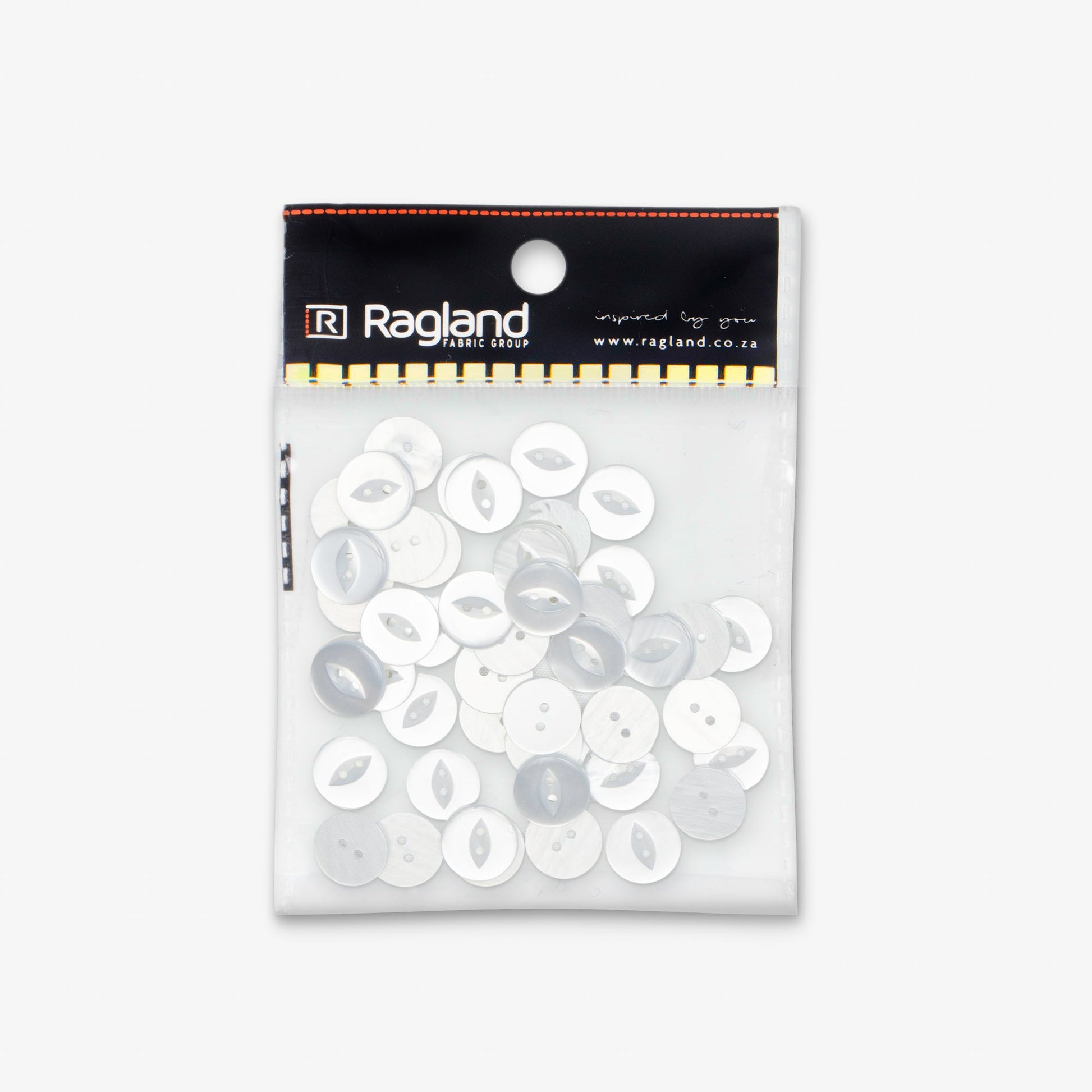 Buttons Fish Eye White - 19mm - Ragland Fabrics