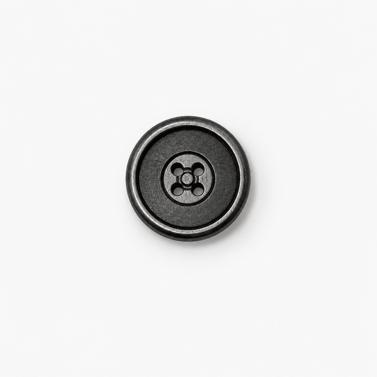 Buttons Shirt 4 Hole SMALL - Gunmetal/Black - Ragland Fabrics