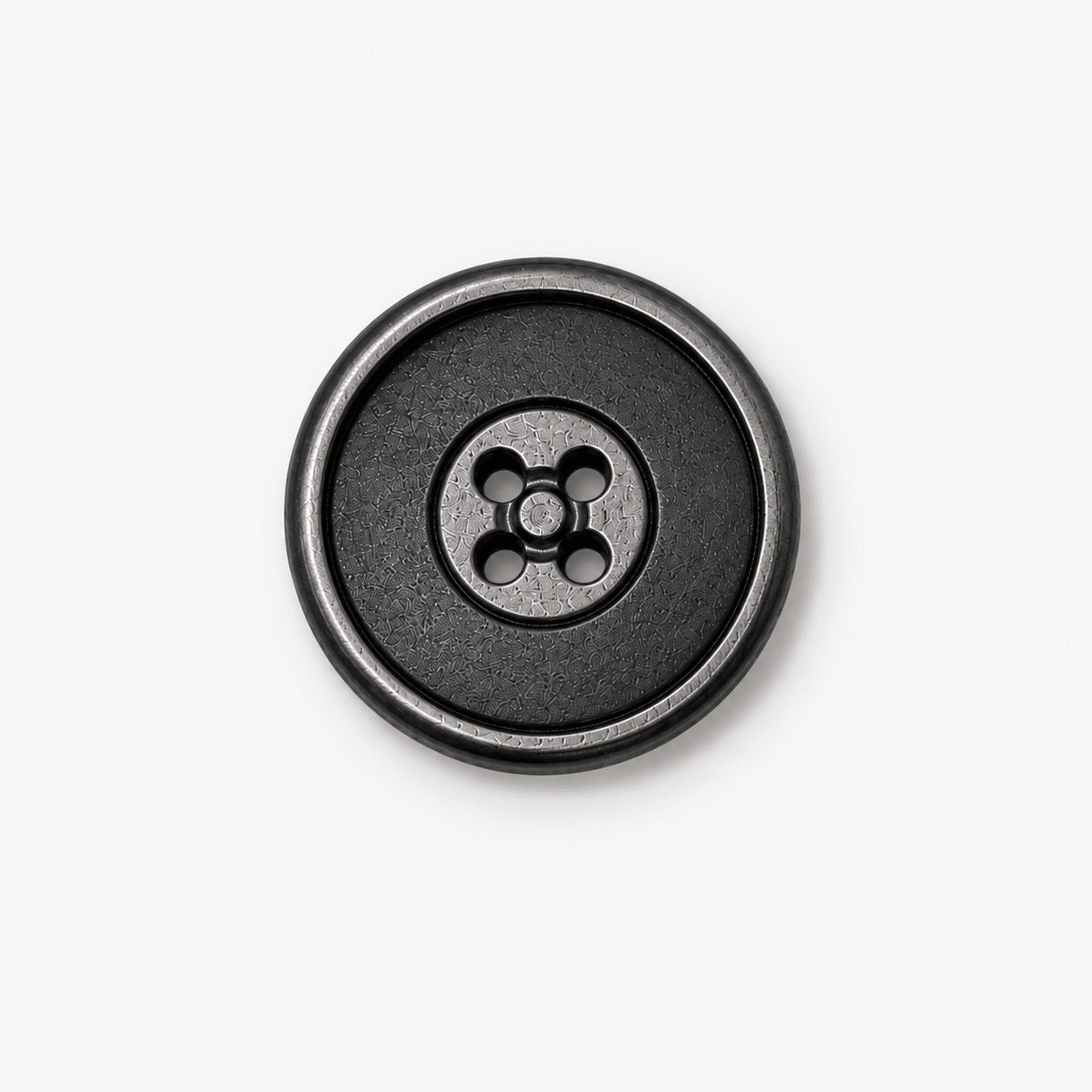 Buttons Shirt 4 Hole MEDIUM - Gunmetal/Black - Ragland Fabrics