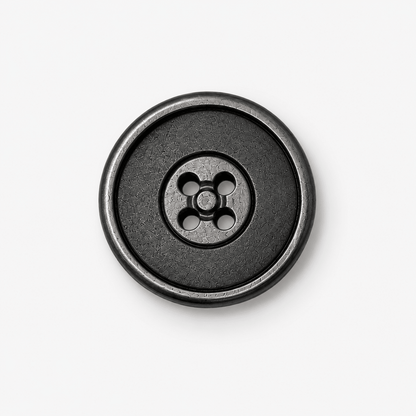 Buttons Shirt 4 Hole LARGE - Gunmetal/Black - Ragland Fabrics
