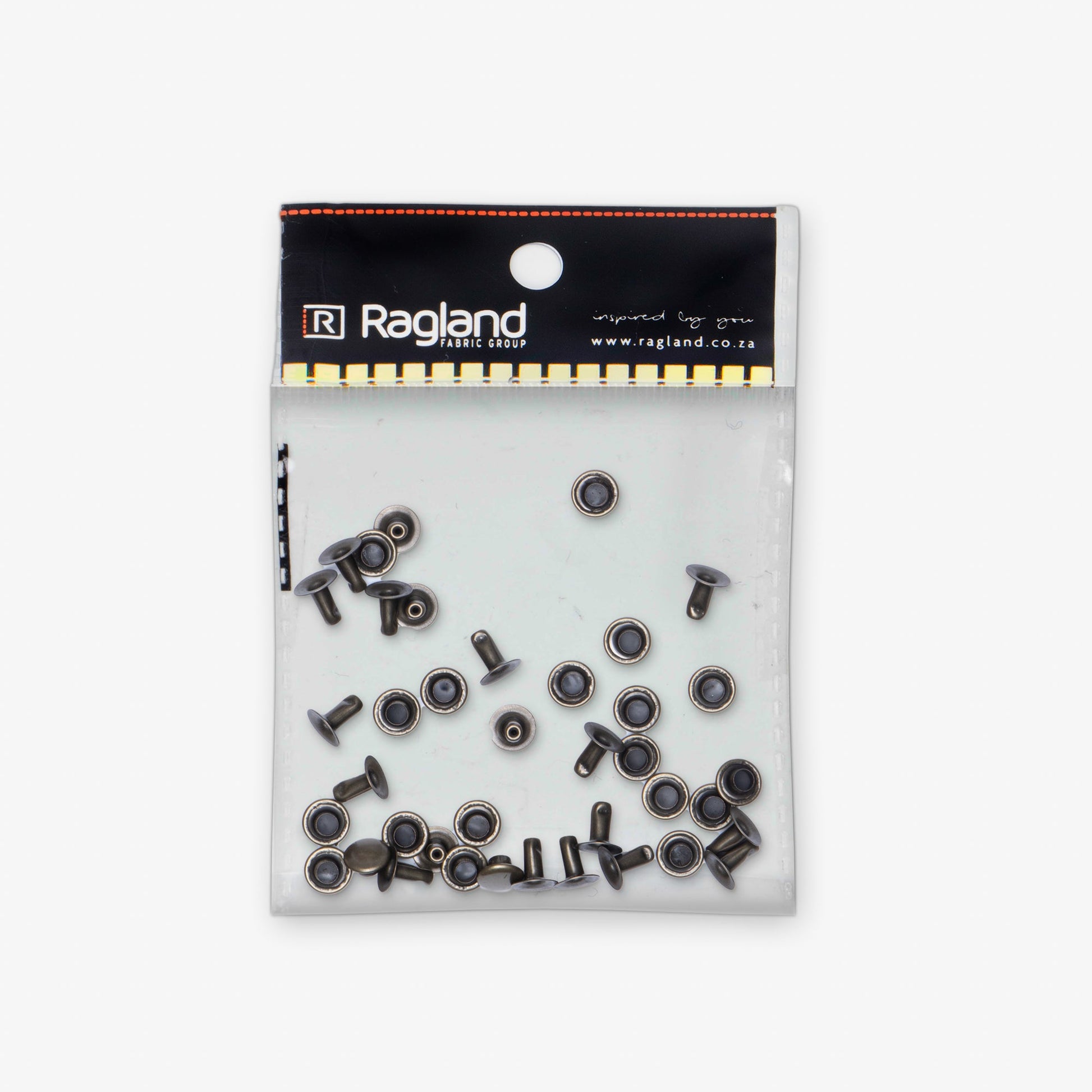 Caps & Rivets 7mm (20pcs) - Bronze - Ragland Fabrics