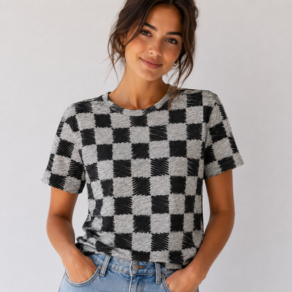 Last Of The Bests | 1.5m x 1.4m Cotton Knit Black & Grey