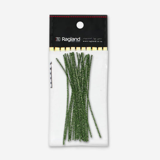 Chenille Stick Metallic (Pack of 20) - Green TBD - Ragland Fabrics