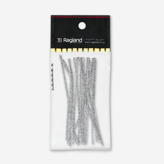 Chenille Stick Metallic (Pack of 20) - Silver TBD - Ragland Fabrics