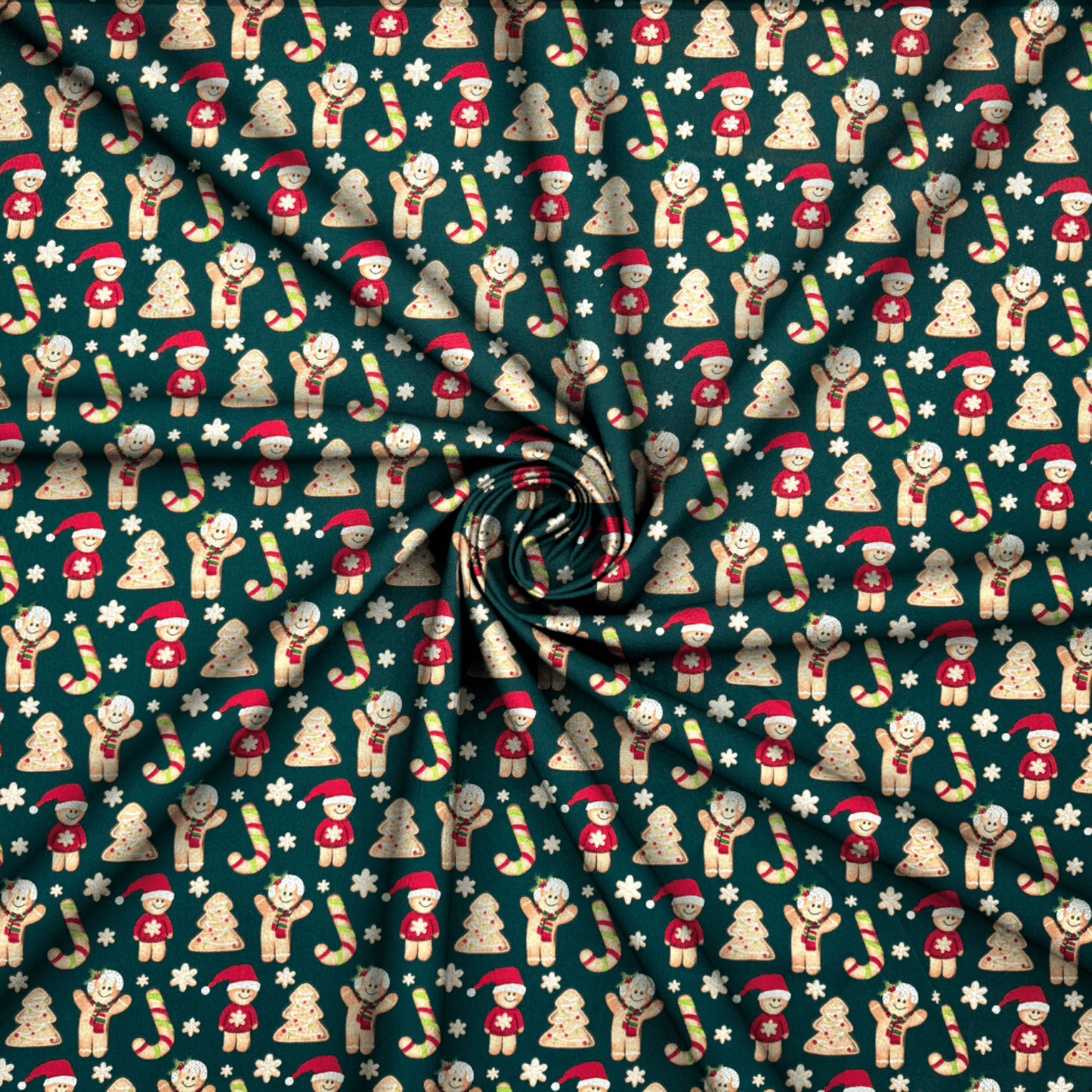 Christmas Printed Mini Matt GingerBread Man Bottle - Ragland Fabrics