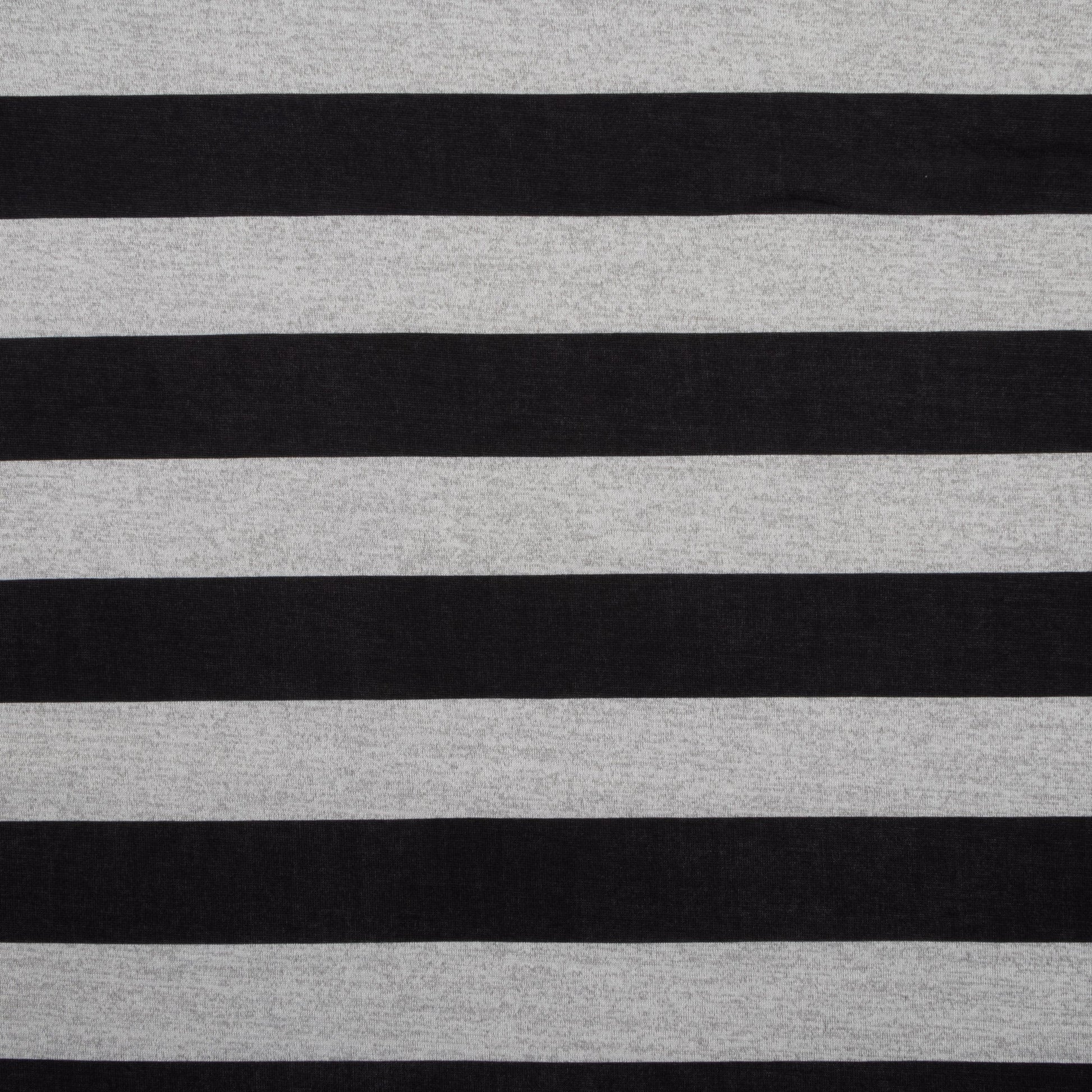 Chunky Jersey Knit Melange Black Stripe - Ragland Fabrics