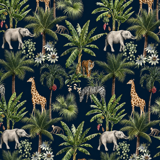Box Weave Furnishing Night Jungle