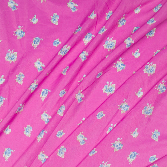 Printed Georgette Floral Blue - Ragland Fabrics