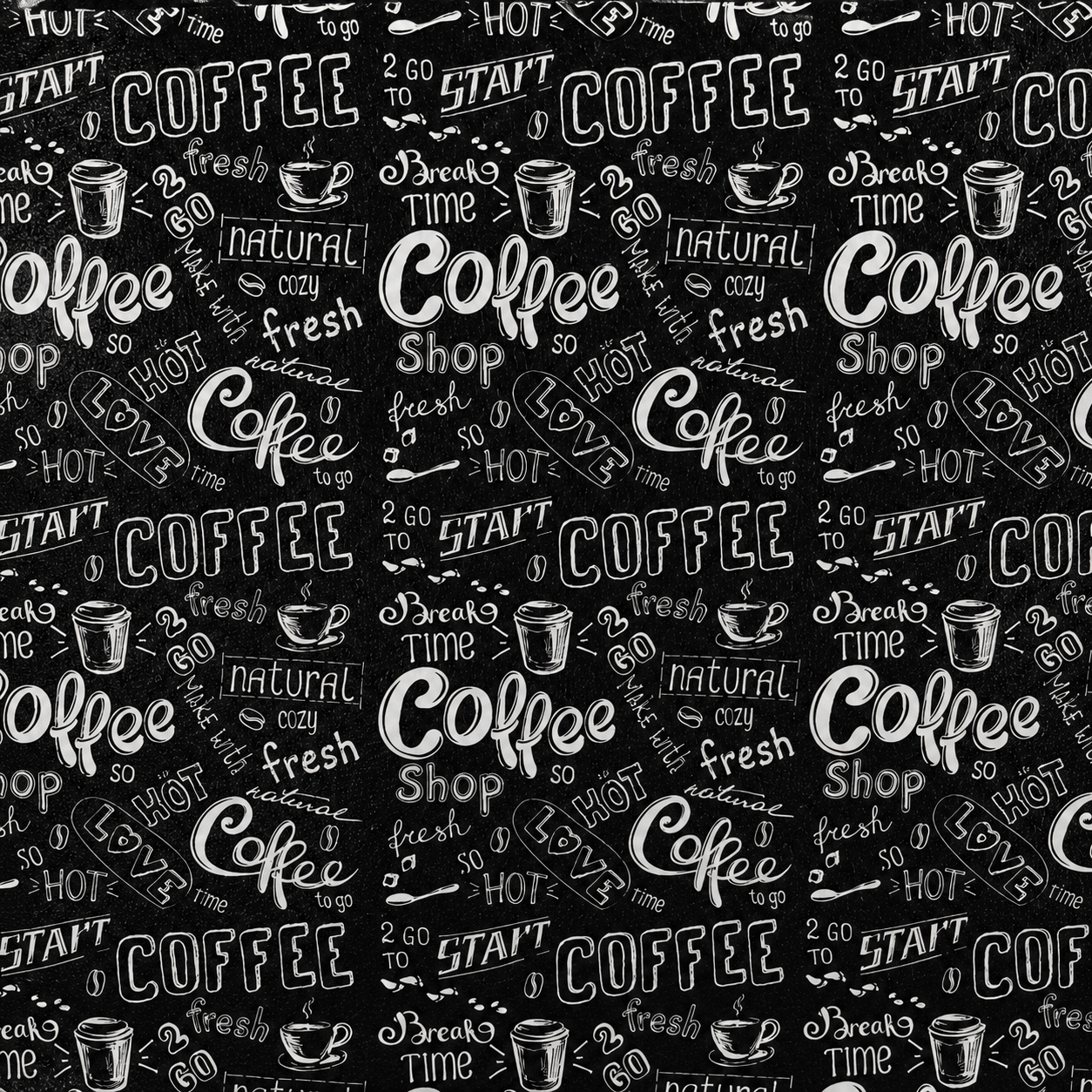 Printed Vinyl Black Coffee - Ragland Fabrics