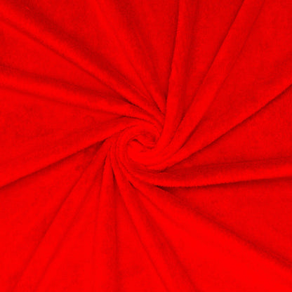 Coral Fleece Plain Red - Ragland Fabrics