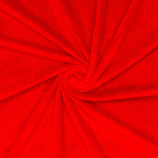 Coral Fleece Plain Red - Ragland Fabrics