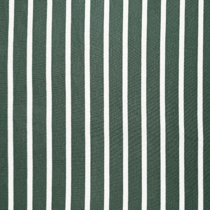 Cotton Knit Green/White Stripe Wide [2x1 Ribbed] - Ragland Fabrics