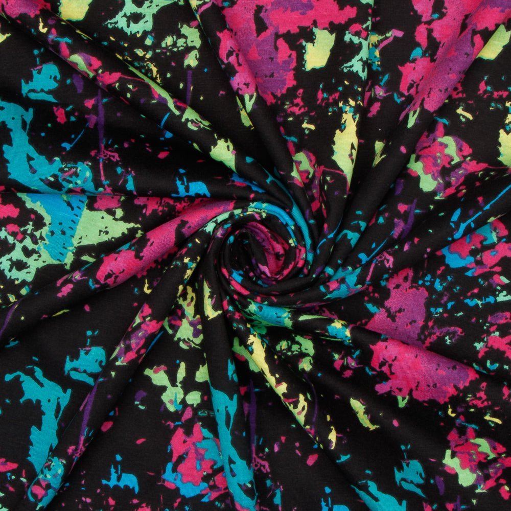 Cotton Knit Prints Paint Splash - Ragland Fabrics