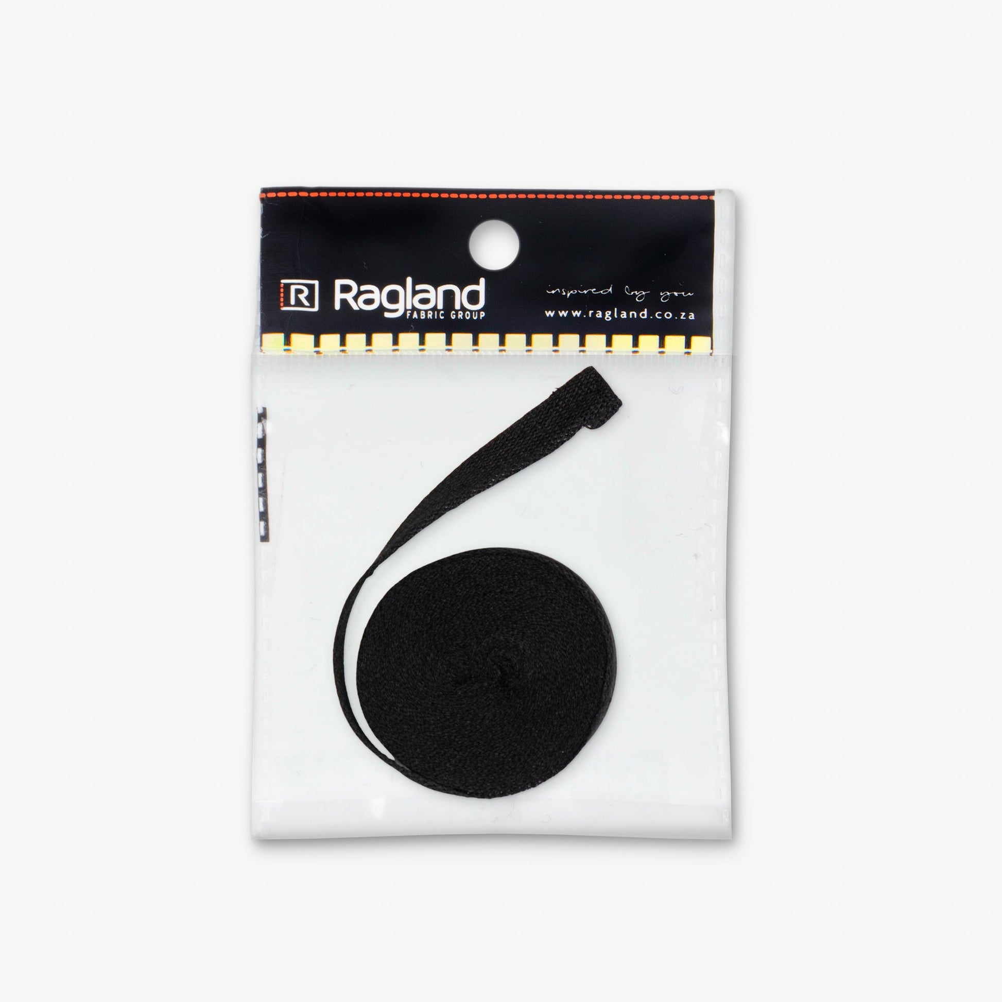 Cotton Tape - 10mm Black - Ragland Fabrics