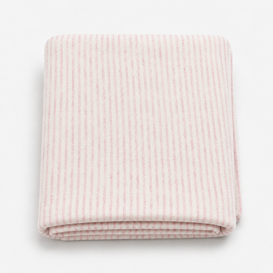 Last Of The Bests | 1m x 1.4m Cotton Knit White & Pink