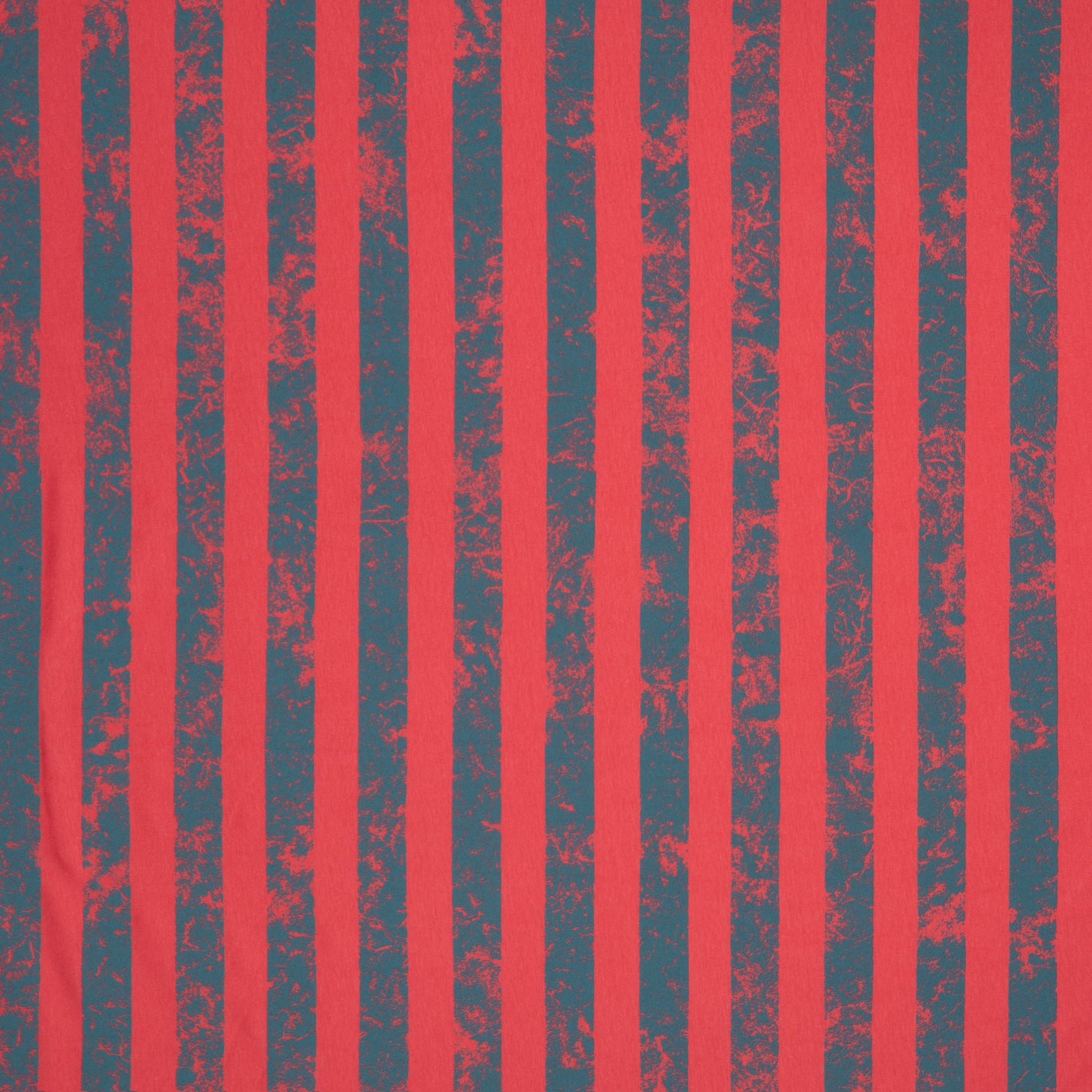 Cotton Knit Grey / Red Stripe - Ragland Fabrics