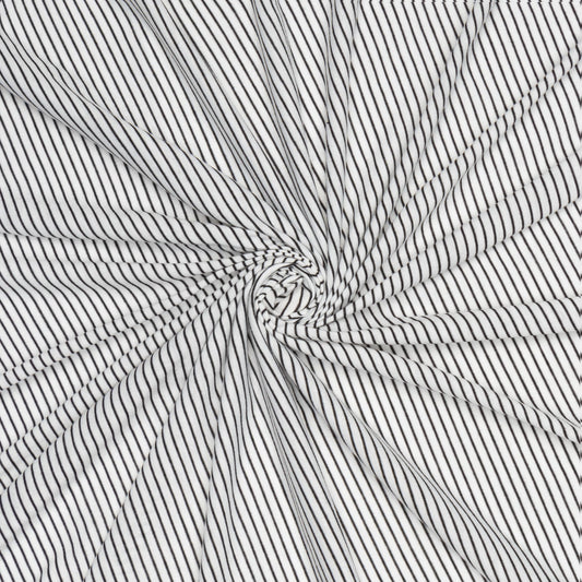 Cotton Knit Stripe B&W - Ragland Fabrics