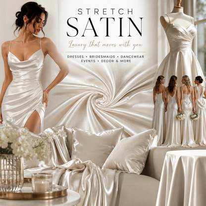 Stretch Satin Ivory #16 140cm